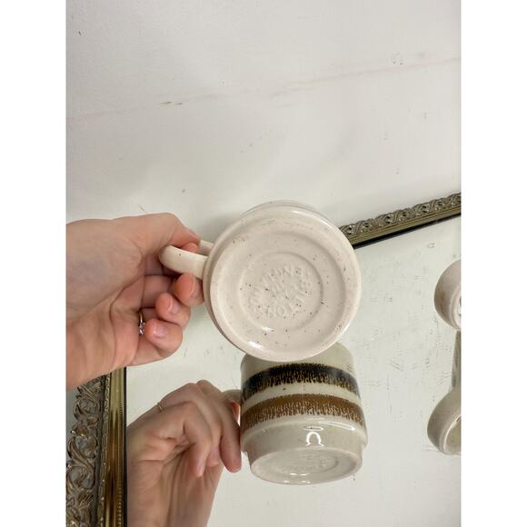 Vintage Bilton Stacking Mugs - Set of 2 - Made in England - 1970s Retro Bohemian - Picture 6 of 10